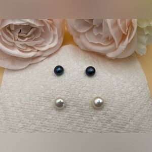 Pearl Earrings Set real jewelry